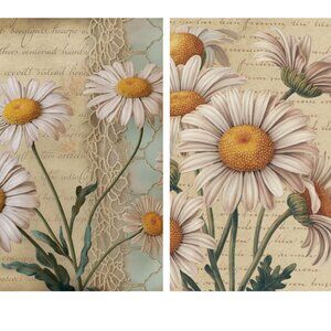 Junk journal Daisy pages